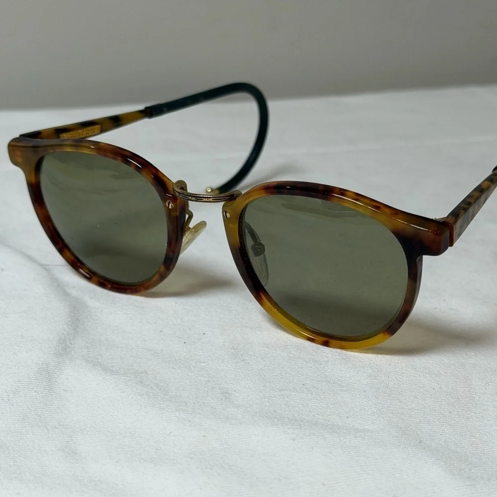 INSANE Ralph Lauren Made in France Vintage Tortoise Shell Sunglasses Round Frame